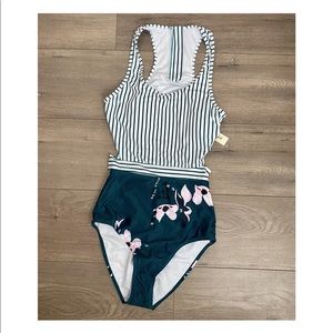 MOLYBELL One Piece Swimsuits, High Waisted Bathing, Racerback Zip Up